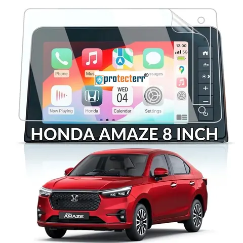 Honda Amaze 8 inch Screen Protector — fitted to the Honda Amaze infotainment display