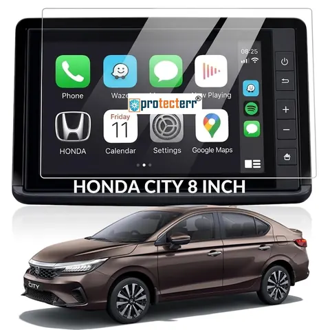 Honda City 8 inch Screen Protector — fitted to the Honda City infotainment display